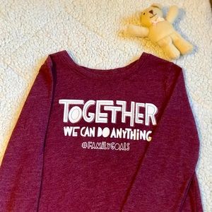 Girls Long Sleeve Family Goals Shirt